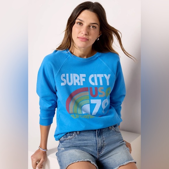 Surf City USA Blue Sweatshirt - Picture 4 of 5